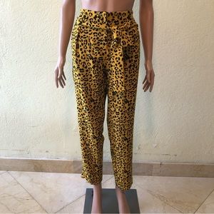 Like An Angel Women’s Size XL Yellow/Black Animal Print High-Waist Elastic Belt